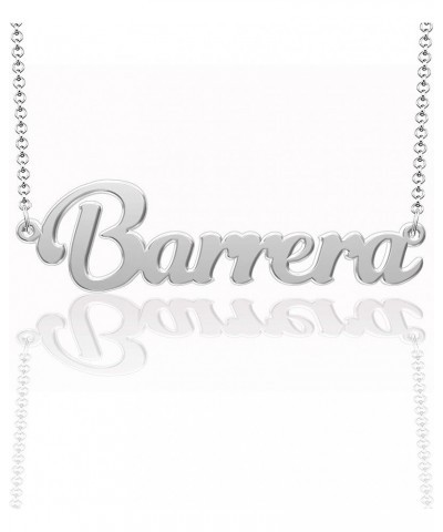 Real Silver Custom Name Necklace Personalized Nameplate Silver Pendant 925 Barrera $13.33 Necklaces