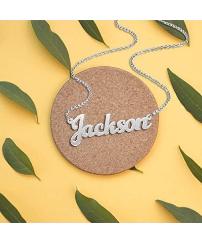 Real Silver Custom Name Necklace Personalized Nameplate Silver Pendant 925 Barrera $13.33 Necklaces