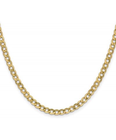 10k Yellow Gold 4.3mm Curb Chain Necklace 6.15g for Men Women 24.0 Inches $84.78 Bracelets