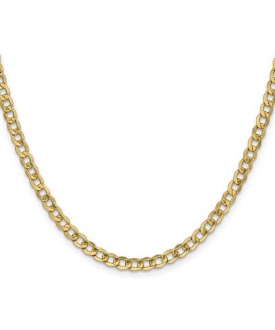 10k Yellow Gold 4.3mm Curb Chain Necklace 6.15g for Men Women 24.0 Inches $84.78 Bracelets