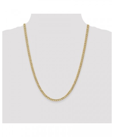 10k Yellow Gold 4.3mm Curb Chain Necklace 6.15g for Men Women 24.0 Inches $84.78 Bracelets