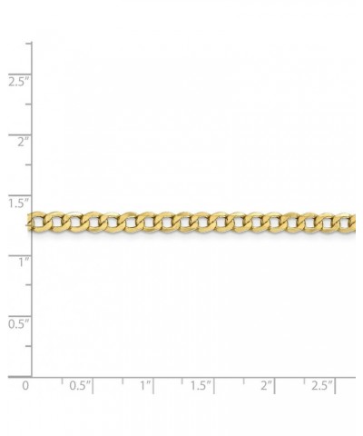 10k Yellow Gold 4.3mm Curb Chain Necklace 6.15g for Men Women 24.0 Inches $84.78 Bracelets