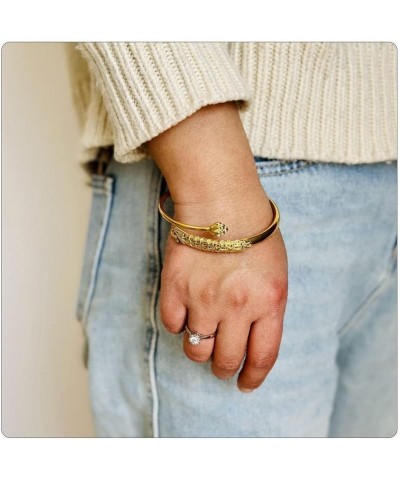 18K Gold Plated Jewelry Peacock Open Cuff Bracelet Gold $7.83 Bracelets