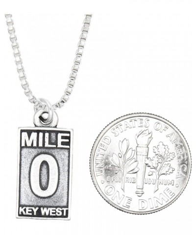 Sterling Silver Oxidized Mile 0 Key West Charm -with Options Charm Necklace $14.17 Bracelets