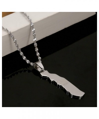 Map of Togolaise Pendant Necklaces Jewellery Map Togo Jewelry Togolese Necklace silver $7.79 Necklaces