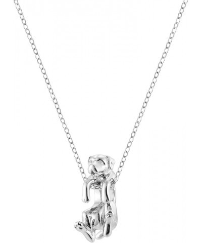 Dangling Dog Cute Breeds Pendant Necklace Pet Lovers Memorial Jewelry on 925 Sterling Silver Adjustable Chain Rottweiler $23....