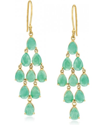 Gemstone Chandelier Earrings in 18kt Gold Over Sterling Emerald $66.60 Earrings