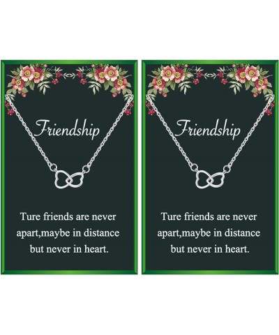 Best Friend Necklaces for 2 Girls Friendship Necklace for Women BFF Necklaces for Birthday Christmas Gift D: Heart Silver $9....