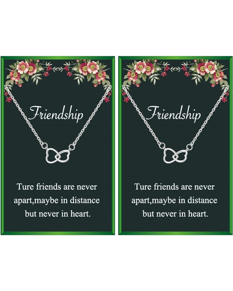 Best Friend Necklaces for 2 Girls Friendship Necklace for Women BFF Necklaces for Birthday Christmas Gift D: Heart Silver $9....