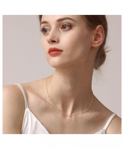 Gold Layered Necklaces for Women Dainty 14K Real Gold Plated Layering Necklace Bar Disc Fishtail Paperclip Chain Multilayer N...