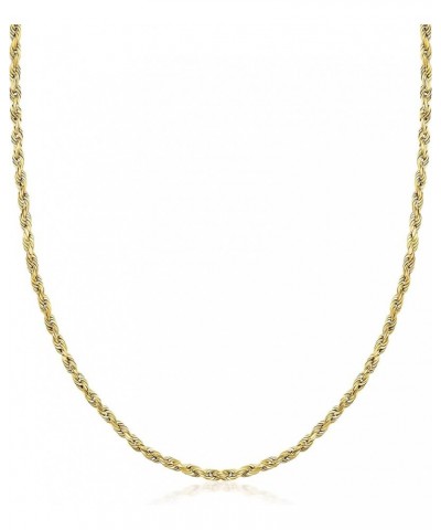 10K Yellow Gold 1.5MM,2MM,2.5MM,3MM,3.5,4MM,5MM,7MM, Diamond Cut Rope Chain Necklace Unisex Sizes 16"-30 24 2.5MM $89.20 Neck...