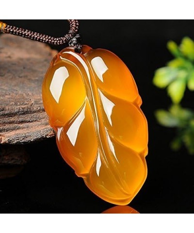 Women's pendant necklace Men pendant necklace Classic fashion Hand Carved agate Chalcedony Crystal Stone Pendant Necklace for...