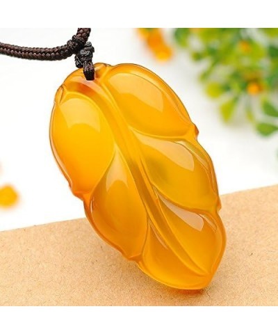 Women's pendant necklace Men pendant necklace Classic fashion Hand Carved agate Chalcedony Crystal Stone Pendant Necklace for...