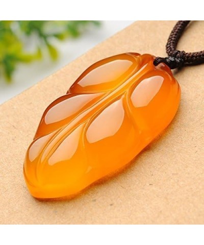 Women's pendant necklace Men pendant necklace Classic fashion Hand Carved agate Chalcedony Crystal Stone Pendant Necklace for...