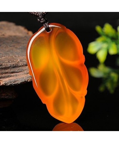 Women's pendant necklace Men pendant necklace Classic fashion Hand Carved agate Chalcedony Crystal Stone Pendant Necklace for...