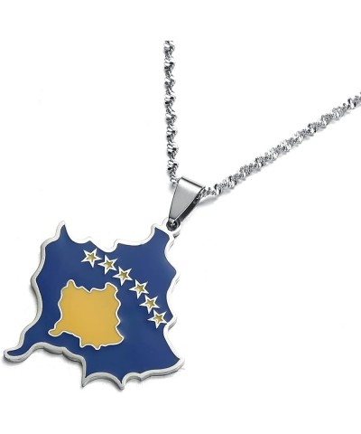 Kosovo Pendant Necklaces For Women Girls Gold Color Jewelry Kosoves Pendant Jewellery silver $8.26 Necklaces