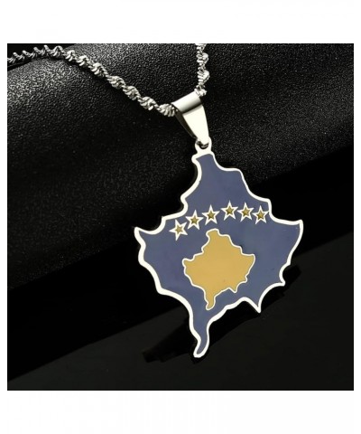 Kosovo Pendant Necklaces For Women Girls Gold Color Jewelry Kosoves Pendant Jewellery silver $8.26 Necklaces