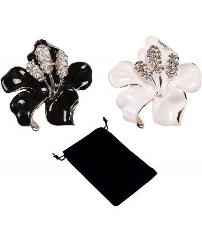 Brooch Pin Women's Rhinestones Breastpin for Wedding/Banquet/Bouquet 2 PCS Black & White $10.79 Others