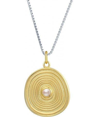 Gold Necklaces for Women Coin Necklace Starburst Pendant Sterling Silver Necklace CoinPearl_Gold $16.51 Necklaces