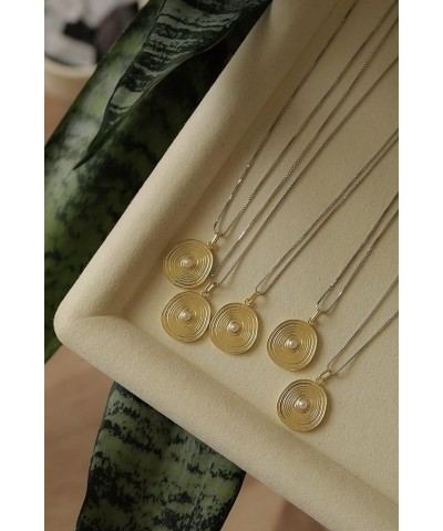 Gold Necklaces for Women Coin Necklace Starburst Pendant Sterling Silver Necklace CoinPearl_Gold $16.51 Necklaces