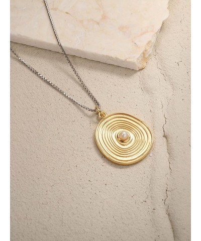 Gold Necklaces for Women Coin Necklace Starburst Pendant Sterling Silver Necklace CoinPearl_Gold $16.51 Necklaces