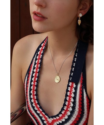 Gold Necklaces for Women Coin Necklace Starburst Pendant Sterling Silver Necklace CoinPearl_Gold $16.51 Necklaces