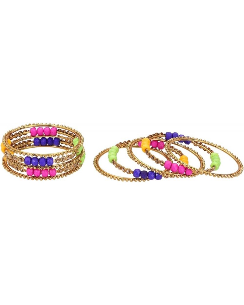 Indian Stylish Traditional Bangles Set Jewelry for Girls and Women Multicolor (Set of 10 Pcs) 2-4 $11.26 Bracelets