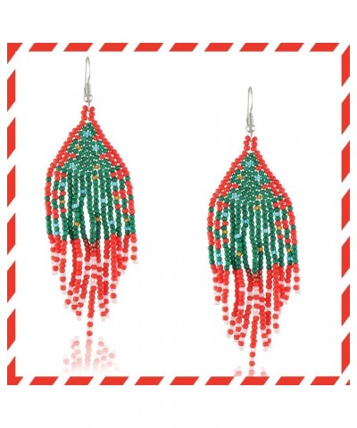 Christmas Bead Drop Dangle Earrings for Women Girls Handmade Earrings Jewelry Gift tree bead $7.83 Earrings