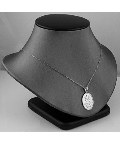 Sterling Silver Chinese Happiness Symbol Necklace 18.0 Inches $23.09 Necklaces