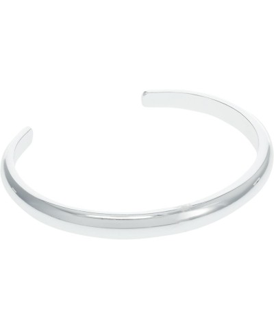 Domed Cuff Bracelet Polished Silver One Size $19.24 Bracelets