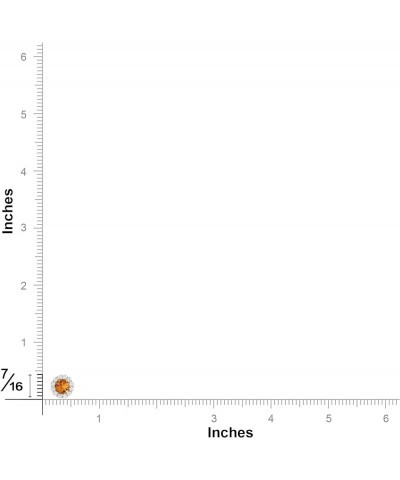Inspereza Round Gemstone and Round Diamond Halo Stud Earrings in 14kt Gold (6 MM gemstone) Citrine $539.20 Earrings
