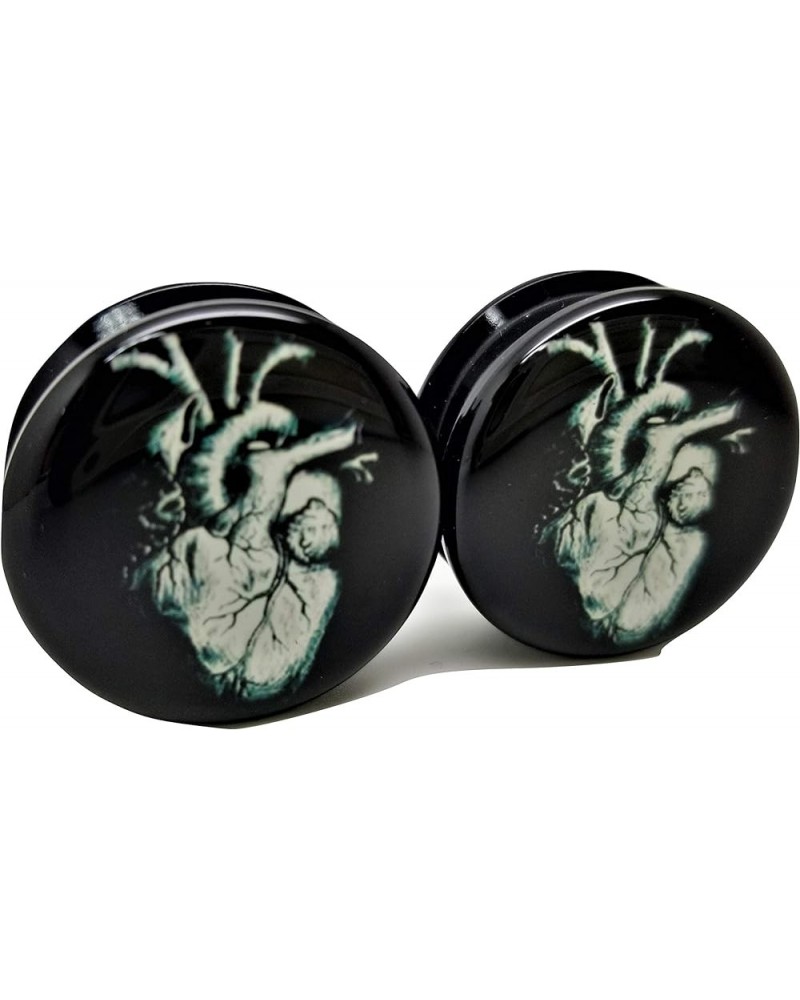 Anatomical Human Heart Ear Plugs - Acrylic Screw-On - 10 Sizes Pair* 1" (25mm) $9.51 Body Jewelry