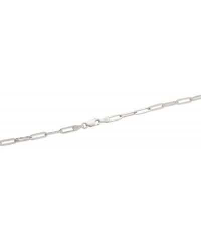 14k White Gold 4mm Paper Clip Link Necklace (Available 14" to 24") $145.03 Necklaces