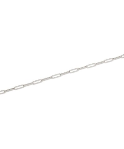 14k White Gold 4mm Paper Clip Link Necklace (Available 14" to 24") $145.03 Necklaces