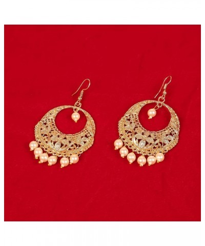 By Touchstone Indian Bollywood traditional handcrafted Bridal Wedding Designer Jewelry long earrings in Antique Gold or Silve...