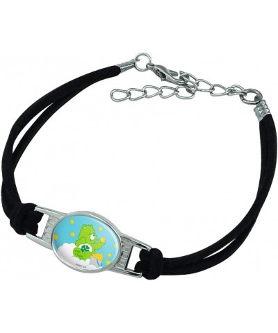 Care Bears Good Luck Bear Novelty Suede Leather Metal Bracelet black $11.88 Bracelets