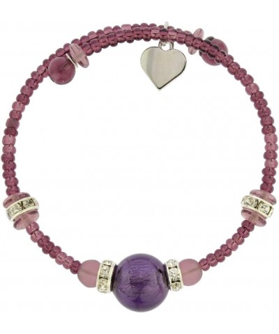 GlassOfVenice Carino Murano Glass Bracelet - Purple $27.97 Bracelets