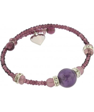 GlassOfVenice Carino Murano Glass Bracelet - Purple $27.97 Bracelets