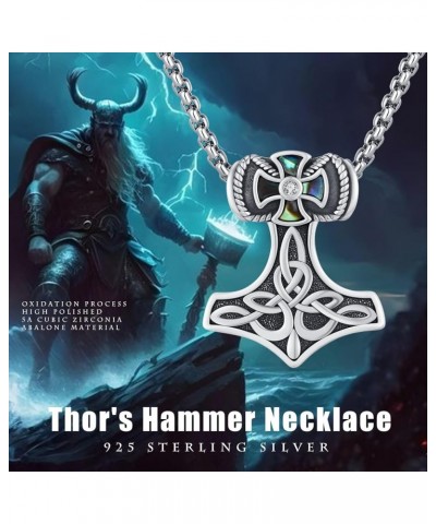 Thor's Hammer Necklace Talisman Necklace for Men Black Gold/Gold/Silver Vintage Norse Mjolnir Amulet Pendant Viking Mjolnir T...