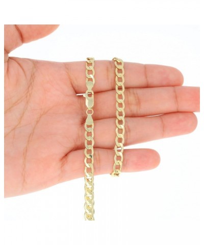 10k Yellow Gold 5.5mm Cuban Curb Link Chain Pendant Necklace, Mens Womens Jewelry 16" 18" 20" 22" 24" 26" 28" 30 28 $210.27 N...