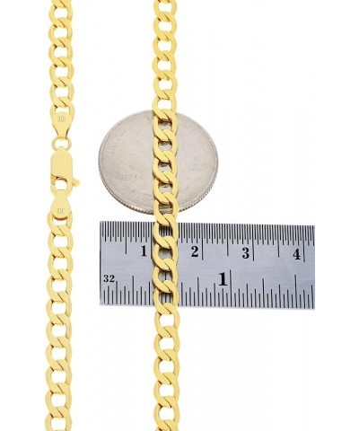 10k Yellow Gold 5.5mm Cuban Curb Link Chain Pendant Necklace, Mens Womens Jewelry 16" 18" 20" 22" 24" 26" 28" 30 28 $210.27 N...