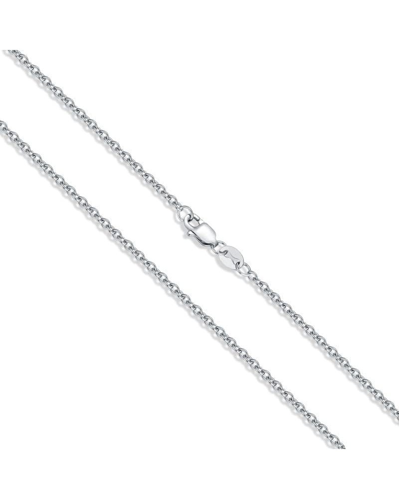 925 Sterling Silver Cable Chain Necklace Silver Chain Plated Gold Cable Chain Necklace for Women Men-1.2/1.5/2mm 16/18/20/22/...