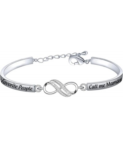 Grandma Bracelet My Favorite People Call Me Nana/Mimi/Nonna/Granny/Grandma Bracelet Gift for Grandmother mamaw silver $8.84 B...