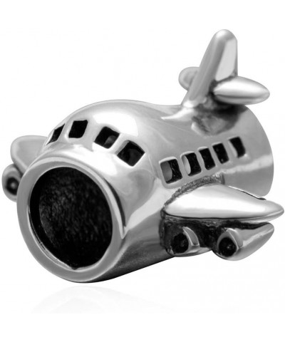 Airplane Charms 925 Sterling Silver Travel Flight Beads for Bracelet A $10.06 Bracelets