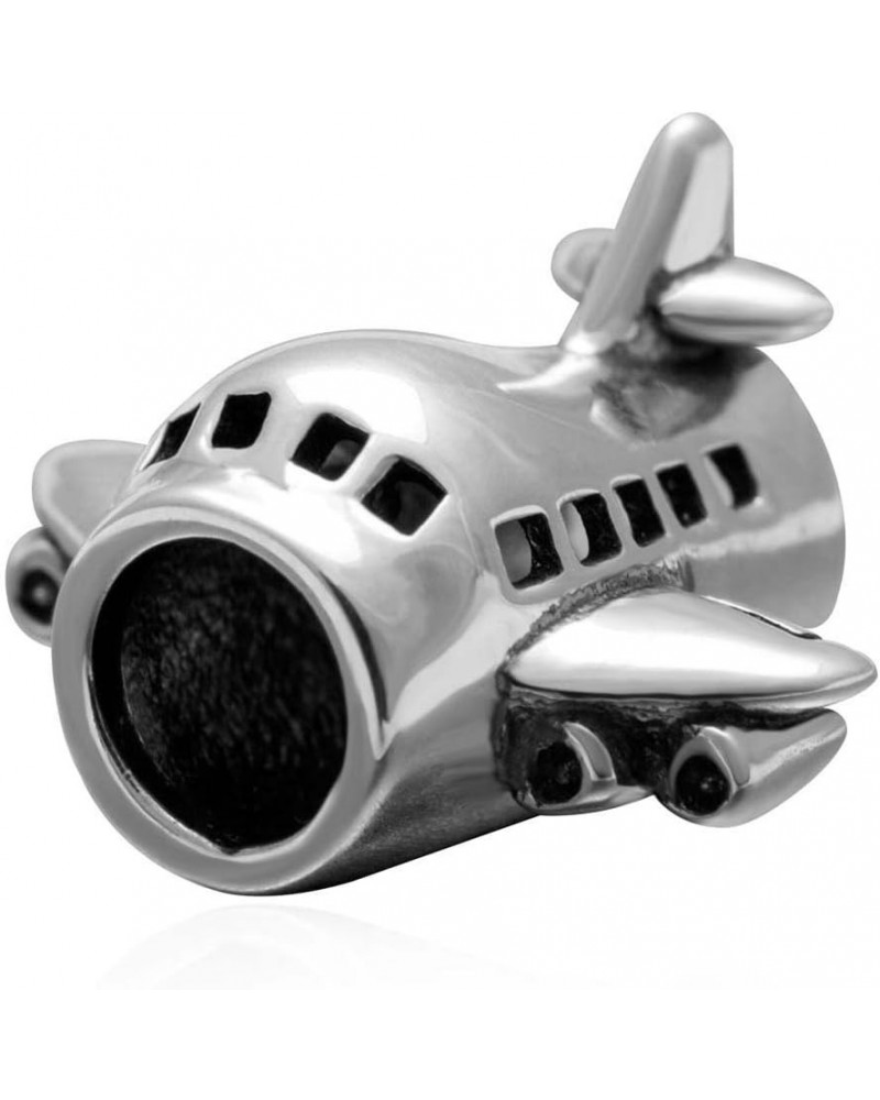 Airplane Charms 925 Sterling Silver Travel Flight Beads for Bracelet A $10.06 Bracelets