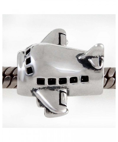 Airplane Charms 925 Sterling Silver Travel Flight Beads for Bracelet A $10.06 Bracelets