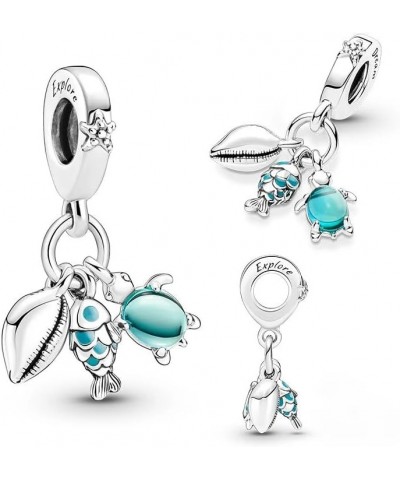 Sea Turtle Charms Fit Bracelets Octopus Starfish 925 Silver Bulldog Dolphin Jellyfish Beads Jewelry SSS-1401 PJT1107 $9.24 Br...