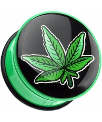 Cannibis Weed Single Flared WildKlass Ear Gauge Plug (Sold as Pairs) 1" (25mm) $12.38 Body Jewelry