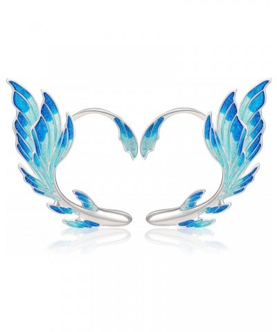 Elf Ear Cuffs Fairy Earrings Blue Anime Cosplay Jewelry for Women Girl $8.99 Earrings