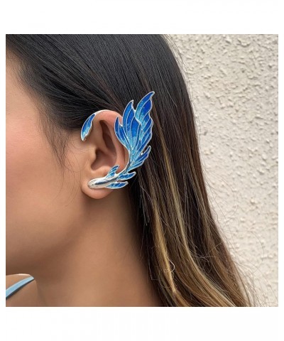 Elf Ear Cuffs Fairy Earrings Blue Anime Cosplay Jewelry for Women Girl $8.99 Earrings